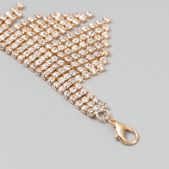 Dazzling Diamond Tassel Anklet, Gold or Silver Tassel Anklet - Picture 7 of 7